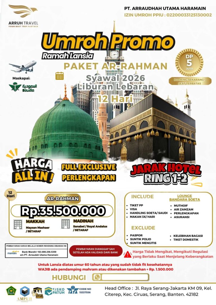 Arruh Travel Umroh Syawal 2026
