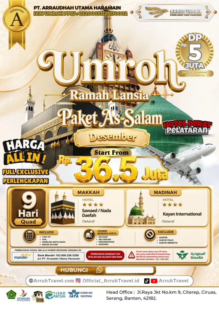 Paket As-Salam Awal Desember 9 Hari