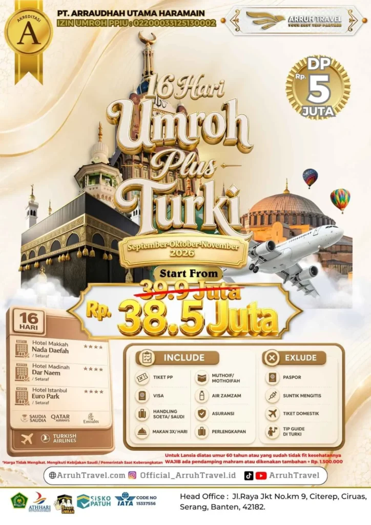 umroh turki 16 hari