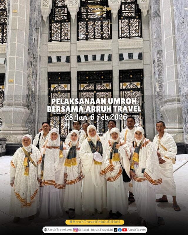 Mau umroh mudah dan hemat? Bareng Arruh Travel ajaaaa!!daftar segera bersama Arruh Travel selalu Dihatikonsultasi gratis, info pendaftaran:klik ig di bio & DM atau comment di sini yaaa.☎️Admin 1: 085715576882
☎️Admin 2: 085890000165
☎️Admin 3: 087895403495