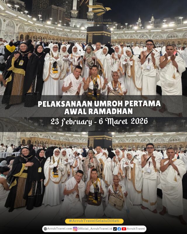 Mau umroh mudah dan hemat? Bareng Arruh Travel ajaaaa!!daftar segera bersama Arruh Travel selalu Dihatikonsultasi gratis, info pendaftaran:klik ig di bio & DM atau comment di sini yaaa.☎️Admin 1: 085715576882
☎️Admin 2: 085890000165
☎️Admin 3: 087895403495