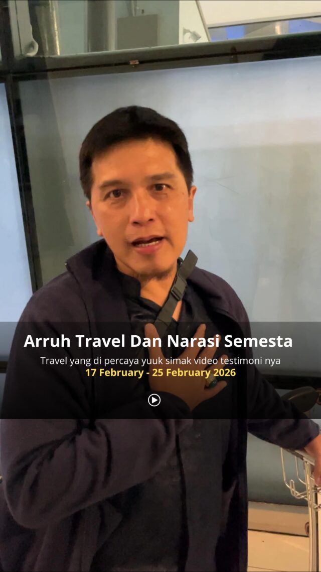 ✨ Mau Umroh Mudah & Hemat? Bareng Arruh Travel Aja!✨Wujudkan impian ibadah ke Tanah Suci dengan layanan terpercaya, aman, dan nyaman.
Bersama Arruh Travel, perjalanan umroh jadi lebih tenang dan berkesan 🤍💬 Konsultasi GRATIS!
Yuk, daftar sekarang juga!📲 Klik Instagram di bio & DM kami
atau tinggalkan komentar di sini yaa~📞 Informasi & Pendaftaran:
☎️ Admin 1: 0857-1557-6888 (Rose)
☎️ Admin 2: 0858-1444-6669 (Idham)
☎️ Admin 3: 0878-9540-3495 (Izzan)🏢 Arruh Travel - PT Arraudah Utama Haramain
📍 Ruko Sehati, Jl. Raya Jakarta Km 9 Citerep, Kec. Ciruas Kabupaten Serang, Banten 42182🌙 Arruh Travel — Selalu di Hati, InsyaAllah Amanah 🤍