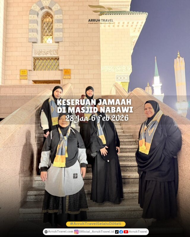 Mau umroh mudah dan hemat? Bareng Arruh Travel ajaaaa!!daftar segera bersama Arruh Travel selalu Dihatikonsultasi gratis, info pendaftaran:klik ig di bio & DM atau comment di sini yaaa.☎️Admin 1: 085715576882
☎️Admin 2: 085890000165
☎️Admin 3: 087895403495