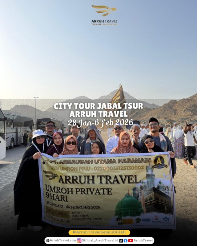 Mau umroh mudah dan hemat? Bareng Arruh Travel ajaaaa!!daftar segera bersama Arruh Travel selalu Dihatikonsultasi gratis, info pendaftaran:klik ig di bio & DM atau comment di sini yaaa.☎️Admin 1: 085715576882
☎️Admin 2: 085890000165
☎️Admin 3: 087895403495