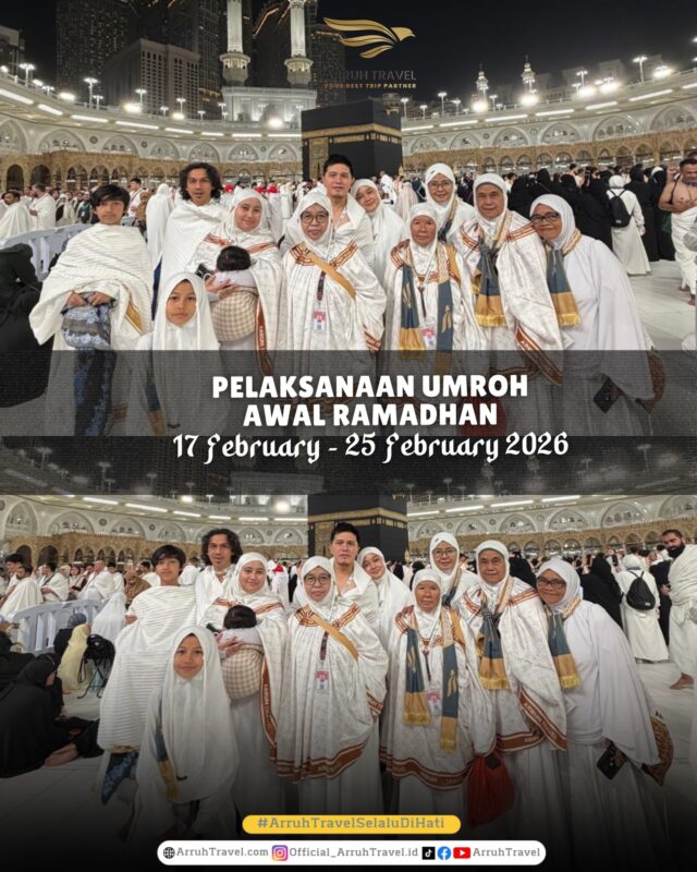 Umroh Bersama Kang kusoy produser, Artis Dunia Terbalik dan Mba Hadrah Sutradara
@narasisemesta_official @non_hadrah @denisaputra.filmUmroh private beserta kru film 17 Feb 2026, semoga Allah selalu memberi kelancaran aaamiinMau umroh mudah dan hemat? Bareng Arruh Travel ajaaaa!!daftar segera bersama Arruh Travel selalu Dihatikonsultasi gratis, info pendaftaran:klik ig di bio & DM atau comment di sini yaaa.☎️Admin 1: 085715576882
☎️Admin 2: 085890000165
☎️Admin 3: 087895403495
