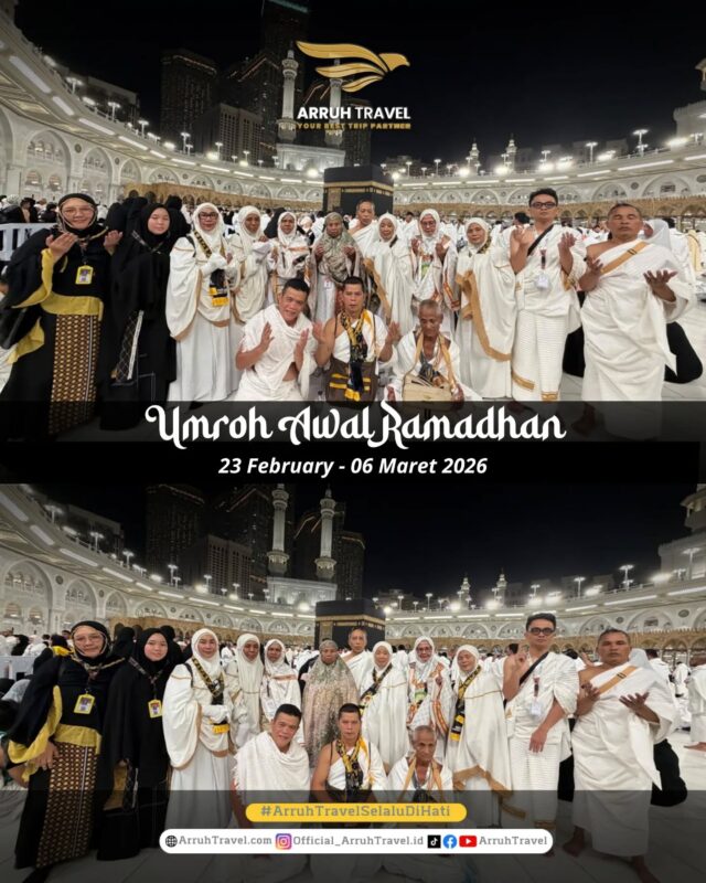 Mau Umroh Mudah & Hemat? Bareng
Arruh Travel Aja! ✨🕋Wujudkan impian ibadah ke Tanah Suci dengan layanan terpercaya, aman, dan nyaman.
Bersama Arruh Travel, perjalanan umroh jadi lebih tenang dan berkesan🤍💬Konsultasi GRATIS!
Yuk, daftar sekarang juga!📲Klik Instagram di bio & DM kami
atau tinggalkan komentar di sini yaa~📞Informasi & Pendaftaran:
☎️Admin 1: 0857-1557-6888 (Rose)
☎️Admin 2: 0858-1444-6669 (Idham)
☎️Admin 3: 0878-9540-3495 (Izzan)🏢Arruh Travel - PT Arraudah Utama Haramain
📍Ruko Sehati, Jl. Raya Jakarta Km 9 Citerep, Kec. Ciruas Kabupaten Serang, Banten 42182🌙Arruh Travel - Selalu di Hati, InsyaAllah Amanah🤍