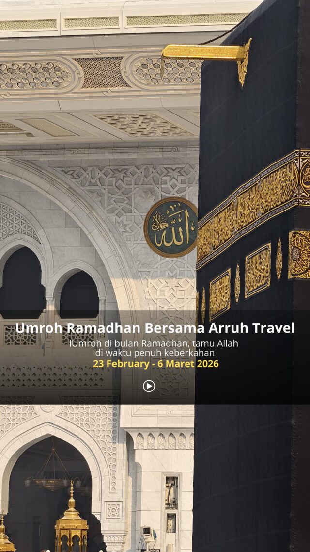 ✨ Mau Umroh Mudah & Hemat? Bareng Arruh Travel Aja!✨Wujudkan impian ibadah ke Tanah Suci dengan layanan terpercaya, aman, dan nyaman.
Bersama Arruh Travel, perjalanan umroh jadi lebih tenang dan berkesan 🤍💬 Konsultasi GRATIS!
Yuk, daftar sekarang juga!📲 Klik Instagram di bio & DM kami
atau tinggalkan komentar di sini yaa~📞 Informasi & Pendaftaran:
☎️ Admin 1: 0857-1557-6888 (Rose)
☎️ Admin 2: 0858-1444-6669 (Idham)
☎️ Admin 3: 0878-9540-3495 (Izzan)🏢 Arruh Travel - PT Arraudah Utama Haramain
📍 Ruko Sehati, Jl. Raya Jakarta Km 9 Citerep, Kec. Ciruas Kabupaten Serang, Banten 42182🌙 Arruh Travel — Selalu di Hati, InsyaAllah Amanah 🤍
