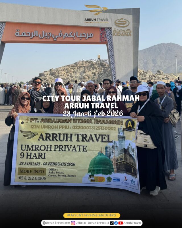 Mau umroh mudah dan hemat? Bareng Arruh Travel ajaaaa!!daftar segera bersama Arruh Travel selalu Dihatikonsultasi gratis, info pendaftaran:klik ig di bio & DM atau comment di sini yaaa.☎️Admin 1: 085715576882
☎️Admin 2: 085890000165
☎️Admin 3: 087895403495