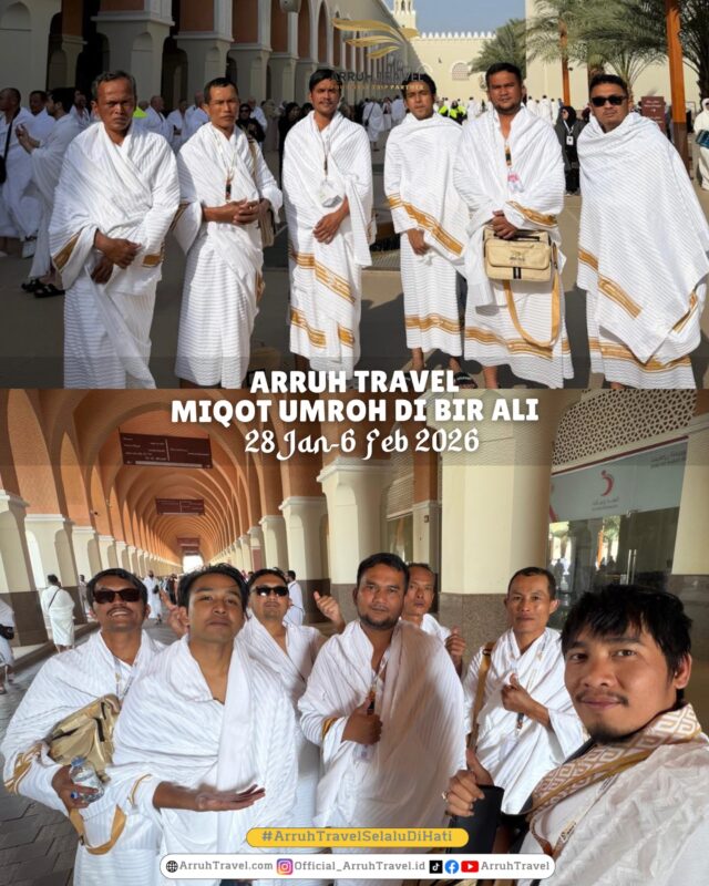 Mau umroh mudah dan hemat? Bareng Arruh Travel ajaaaa!!daftar segera bersama Arruh Travel selalu Dihatikonsultasi gratis, info pendaftaran:klik ig di bio & DM atau comment di sini yaaa.☎️Admin 1: 085715576882
☎️Admin 2: 085890000165
☎️Admin 3: 087895403495